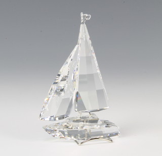 A Swarovski Crystal Sailboat by Gabriele Stamey 183269/7473000004 1994 10cm boxed