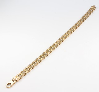A 9ct yellow gold fancy link bracelet 10.3 grams