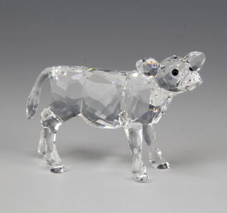 A Swarovski Crystal calf 905776/9100000089 2008 by Edith Mair 6cm, boxed 