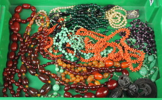A quantity of Victorian and other necklaces and jewellery 