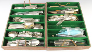 A large quantity of silver plated cutlery 