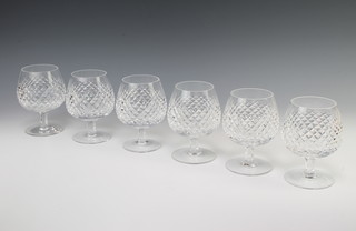 Six Waterford Crystal brandy balloons
