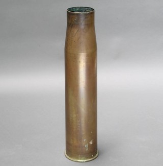 A large brass shell case 70cm  