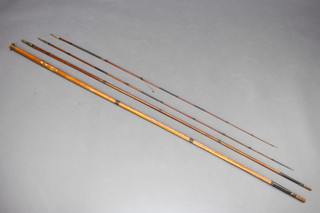 A Farlows of London Victorian 18' 3 piece salmon fly  fishing rod, circa 1880, 