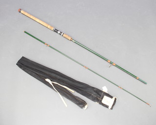 A Vortex "The Royal" 3 piece 10'6" fishing rod and a Sovereign 8' 2 piece rod, both contained in original bags 