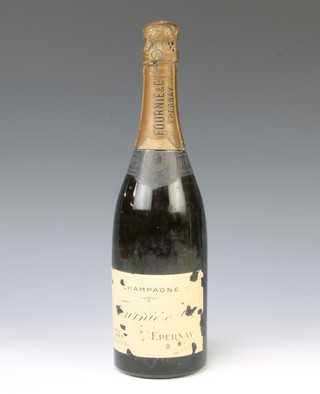 A bottle of 1929 Fournie & Cie Epernay Champagne 