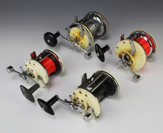 Four vintage Mitchell multiplier fishing reels from 600 series - 600, 602, 624 and 606 