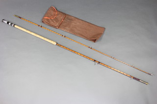 A rare Rudge streamline 10'2" split cane carp fishing rod
