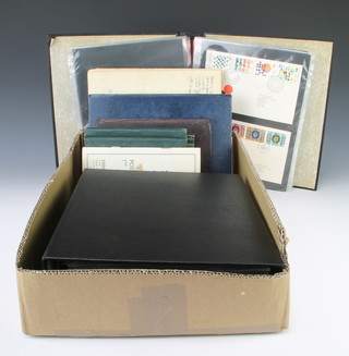 Three albums of GB first day covers, 3 small stock books of world stamps, various first day covers etc 