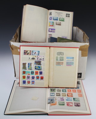 3 stock book of GB, Commonwealth and worlds stamps together with 5 albums of world stamps, a Stanley gibbons Stamps of the World catalogue 1974 and various loose stamps
