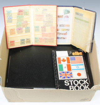 A collection of loose leaves mounted mint and used stamps, GB, New Zealand, American etc, together with 3 small stock books of GB stamps  