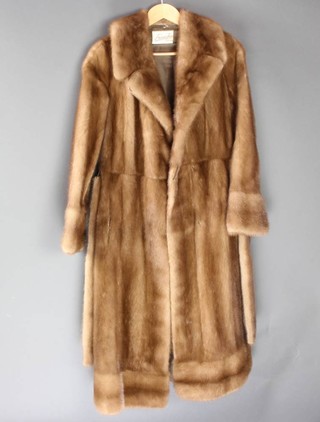 A lady's full length mink coat by Frances Furs 