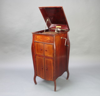 An Edwardian Fulltone standard gramophone contained in a mahogany case 100cm h x 49cm w x 45cm d 