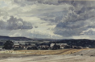 Claude Muncaster (1903-1974) watercolour signed, a view of Petworth 23cm x 35cm 