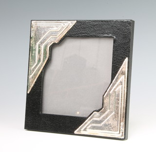 A silver mounted square photograph frame 16cm 