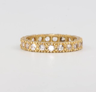 An 18ct yellow gold diamond eternity ring size L 