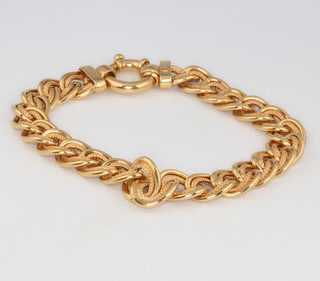 A 9ct yellow gold fancy link bracelet 16.6 grams 20 cm