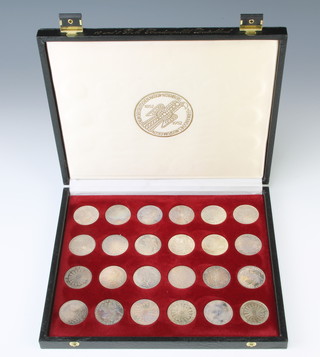 Twenty four 1972 Munich Olympic silver medallions 372 grams, boxed
