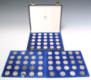 Seventy three 5 mark silver coins, mixed dates, 802 grams