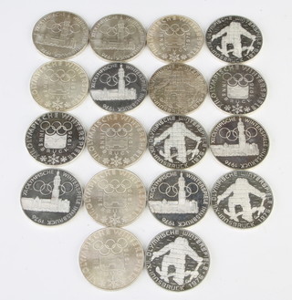 Eighteen silver 100 shillings 1976, 430 grams