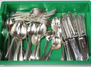 A quantity of silver plated Old English cutlery 