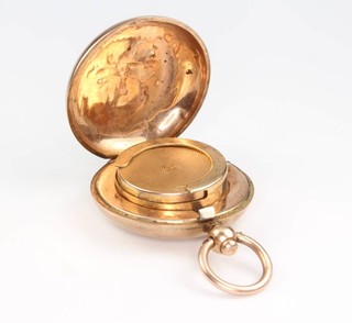 A 9ct yellow gold sovereign case, gross weight 15.3 grams 