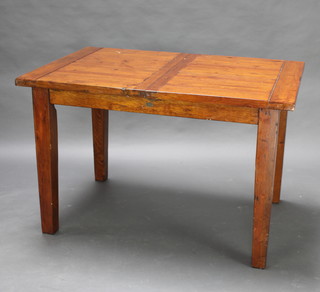 An Irish Coast Collection dining table with concealed extra leaf made from reclaimed timber 77cm h x 121cm l x 80cm w  