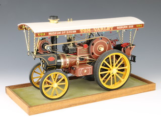 Graham Wholey, a model of Bandai 1:16 Garrett 1919 "Pendle Princess" steam traction engine, built and modelled by Graham Wholey  20cm h x 31cm w x 11cm d 