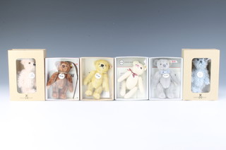 Six Steiff Collectors Club Year bears - 2003, 2004, 2015, 2016, 2017 and 2018  
