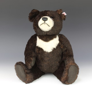 A Steiff limited edition bear - Moon Ted, dark brown, 40cm, with certificate, boxed 