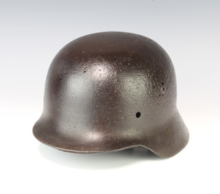A German steel helmet 