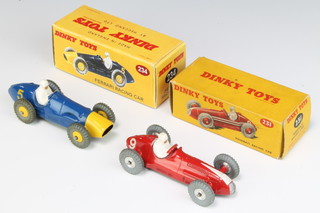 A Dinky 231 Maseratti racing car model boxed, a 234 Ferrari contained in a reproduction box 