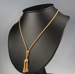 A 9ct yellow gold fancy link necklace 45cm, 11.1 grams
