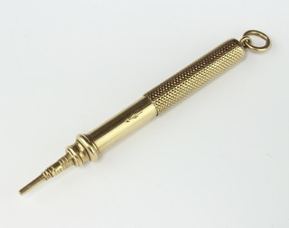 A 9ct yellow gold propelling pencil 