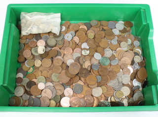 A quantity of world coins