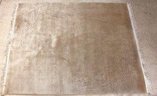 A cream ground sculpted carpet 314cm x 243cm 