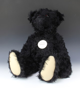 A Steiff limited edition replica teddy bear 1912, black, no.407284, 70cm h, with certificate, boxed 