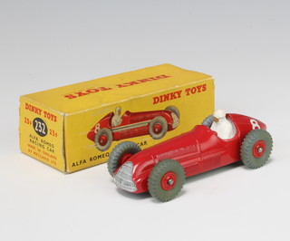 A Dinky Alfa Romeo model racing car no. 232 boxed