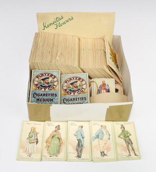 A collection of Kensitas silk cigarette cards and Players cigarette cards 