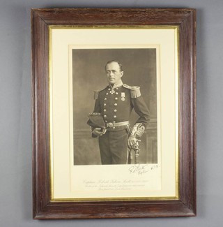 Photographs, Captain Robert Falcon Scott RN, bearing a signature 40cm x 29cm and Royal Commission on the supply of food and raw materials in time of war 1903-1905 22cm x 28cm 