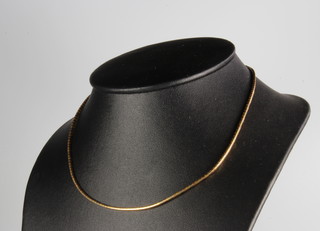 An 18ct yellow gold necklace 15.8 grams, 40cm 