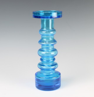 A Continental Studio Glass ribbed vase 23cm  