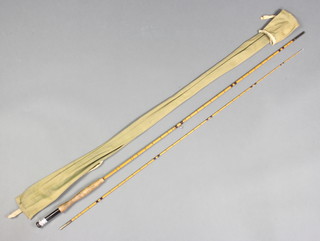 A Dennis Bailey handbuilt split cane fishing rod "The Ladyward" in original cloth bag 
