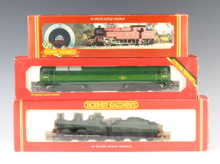 A Hornby OO gauge locomotive R.060 BR Diesel and 1 other R2064 GWR Dean Goods locomotive, together with R.055 LMS Class P4 loco 
