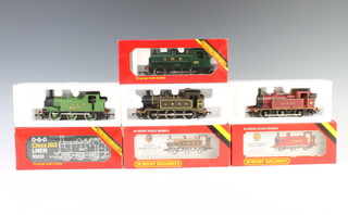 4 Horny OO gauge tank engines - R052 LMS Jinty locomotive, R353L.B.SC loco, R041GWR loco and R.252LNER loco