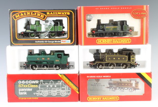 3 Hornby OO model locomotive tank engines - R.041 GWR, R.353 L.B.SC and R2100 Southern Railways together with a mainline railways J72 class tank locomotive no.37-054 