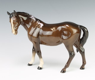 A Beswick race horse in a brown gloss 17cm 
