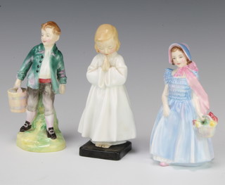 Three Royal Doulton figures - Bed Time HN1978 14cm, Jack HN2060 14cm and Wendy HN2109 13cm 