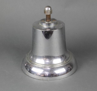 A chromium plated fire engine bell 24cm x 26cm diam. (no clanger) 