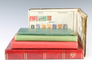An album of mint and used world stamps - USA, Portugal, Jamaica, India, Greece, Belgium, stock book of Elizabeth II used stamps, a Swift album of world stamps America etc, a Stanley Gibbons album of Elizabeth II used and world stamps - Spain, New Zealand, Italy, Hungary, Germany, France, stock book of world stamps 